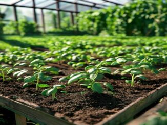 Rangees plants biologiques serre professionnelle horticole